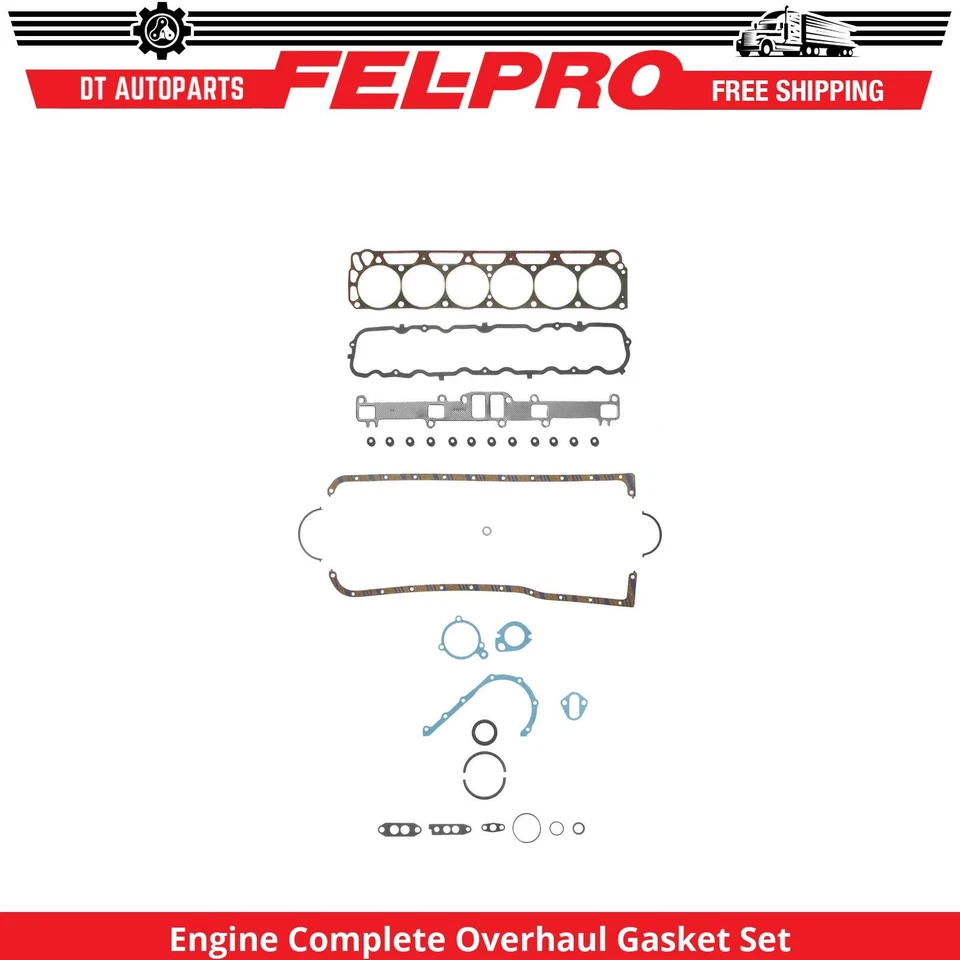 For 1961-1963 Mercury Meteor Engine Complete Overhaul Gasket Set Fel-Pro 1962 - Image 1 of 1