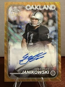 2024 Topps Chrome - Auto Sebastian Janikowski #BA-SJA Gold Wave Refractor /50 - Picture 1 of 3