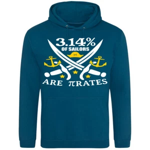 3.14% Of Sailors Are πrates, Unisex Hoodie XS - 5XL, Pirates Math Joke Funny - Picture 1 of 20