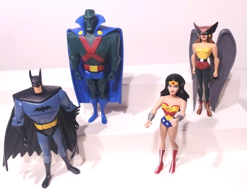 Justice League Unlimited Figures - Hawkgirl WW Batman Martian Manhunter Cover