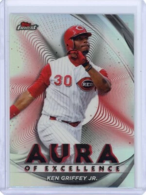 2022 Topps Finest Ken Griffey Jr Aura of Excellence Refractor Cincinnati Reds - Image 1 of 2