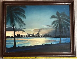 Arte de artista de pintura al óleo estilo antiguo firmado arte personalizado enmarcado original - Imagen 1 de 9