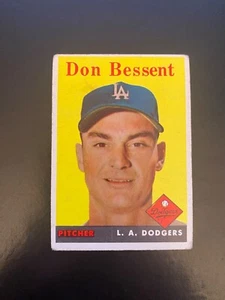 Topps béisbol #401 1958 ¡Don Bessent! $1 ENVÍO!¡! - Imagen 1 de 2