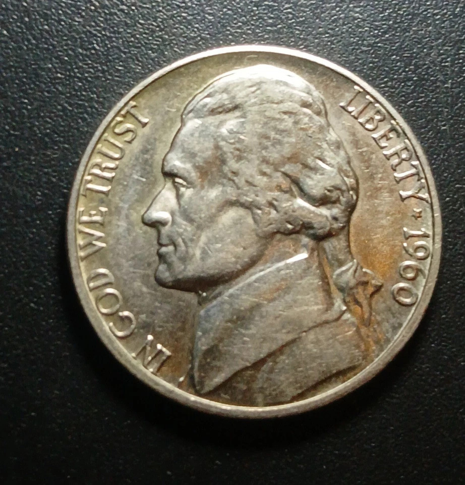 1960 D Nickle Die Deteriorating Doubling  - Image 1 of 4