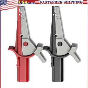 Heavy Duty Alligator Clips Full Insulated Crocodile Clips with 4mm Banana Female - Picture 1 of 6