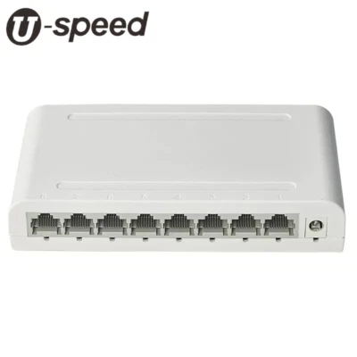8 Port Gigabit Ethernet Switch Splitter 1000Mbps RJ45 Hub Network SOHO Desktop - Image 1 of 4