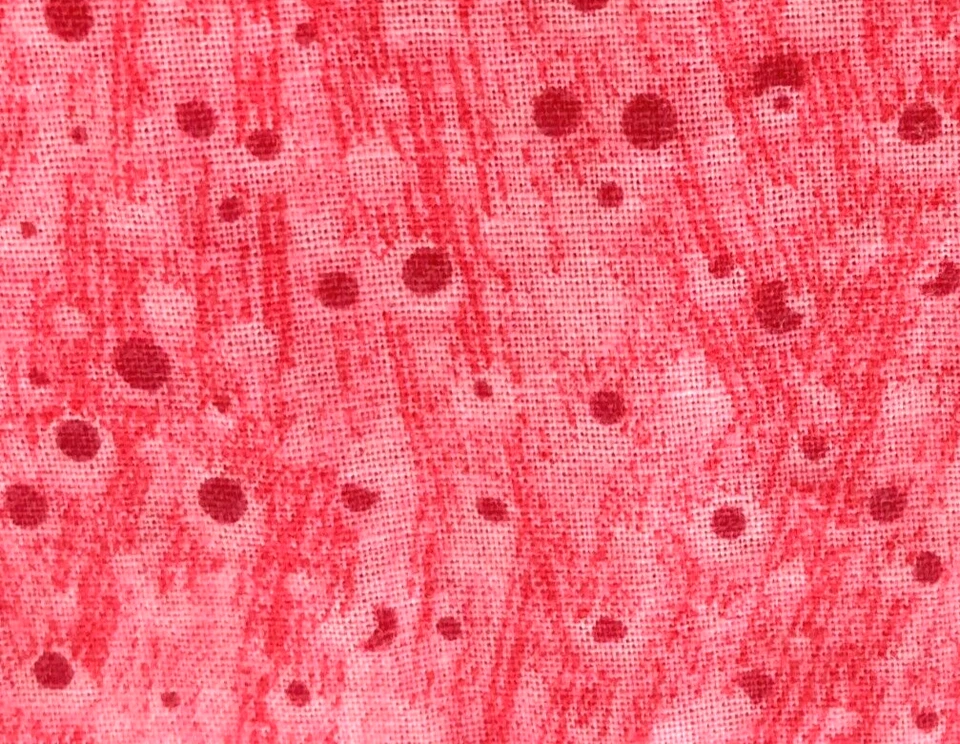 Vintage Pink Splatter Dots Sewing Fabric 4 yd 42" Ditsy Quilt Quilting Cotton - Image 1 of 4