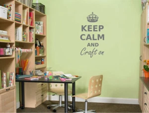 Keep calm and craft on Wandsticker | Basteln Wandtattoo - Bild 1 von 8
