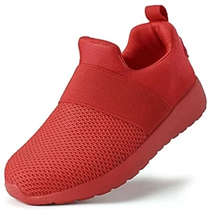 CAIQDM Jungen Mädchen Turnschuhe Kinder Walking leichte Turnschuhe Freizeit rot - UK 8 - - Bild 1 von 7
