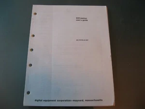DECstation User Guide Manual Pages DEC EK-VTX78-UG-001 Fair Condition - Picture 1 of 8