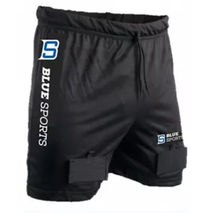Ice Hockey Blue Sports Mens Boys Mesh Short and Jock Combo - Picture 1 of 1