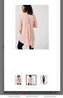 Nina Leonard 3/4 Sleeve Blush Pink Cardigan With Chiffon Back Detail Size L Bnwt