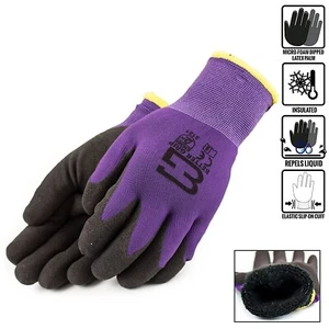 Safety Winter Insulated Double Lining Rubber Coated Work Gloves -BGWANS-PP - Picture 1 of 3