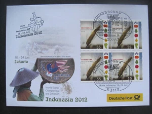 Bund MiNr. 2826 Viererblock auf Messebeleg-Indinesia 2012 (GB 609) - Picture 1 of 1