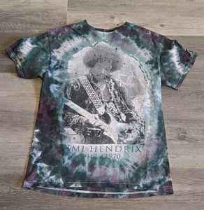 Jimi Hendrix Tie Die T-shirt Medium 1942-1970 Death Memorial Shirt Jimmy Aop - Picture 1 of 6