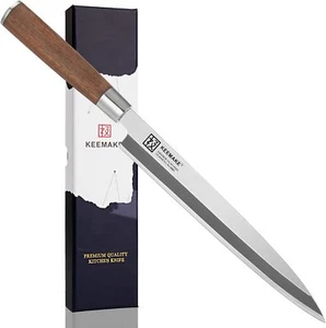 Coltello Yanagiba coltello giapponese sashimi 9,5 pollici acciaio inox affettatrice sushi carne - Foto 1 di 8