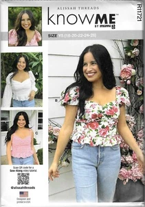Prendas para el torso Know Me R11721 patrón de costura faltas en 3 estilos talla 18-26 sin cortar 2023 - Imagen 1 de 2
