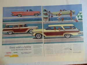 1957 FORD FAMILY OF FINE CARS vintage print ad-2 page - Picture 1 of 1