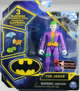 SPIN MASTER DC 1ST EDITION 4" THE JOKER ACTION FIGURE W 3 SURPRISE ACCESSORIES