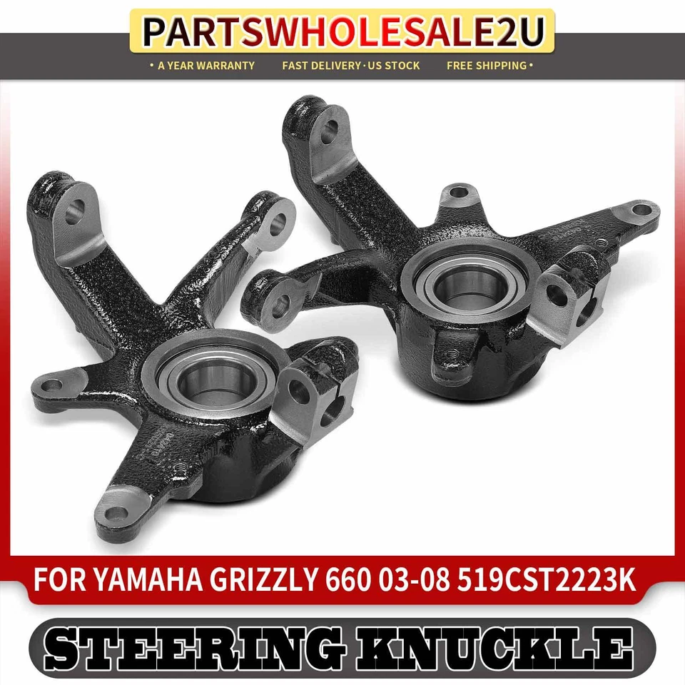Nudillo de dirección delantero izquierdo y derecho 2 piezas para Yamaha Grizzly 660 2003-2008 Foto 1 de 4