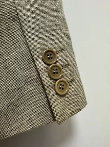 Giacca blazer uomo Caramelo beige misto LINO taglia EU50 UK40 - Foto 1 di 6