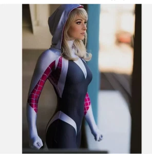 Spider-Gwen Stacy Mono Mujer Araña Zentai Apretado Disfraz Cosplay 155-165 cm - Imagen 1 de 8