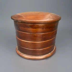Joyero de madera de 4 niveles cuatro capas cajones giratorios para abrir espiral vintage oscuro - Imagen 1 de 13