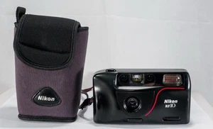 Nikon RF10 analoge Kompaktkamera 35 mm. Schwarz . Batterie getestet. Guter Zustand. - Bild 1 von 19