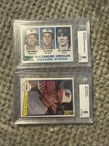 Lote de 2 1982 Cal Ripken Jr PSA 8 Topps Donruss 6 Rookie HOF Beckett - Imagen 1 de 12