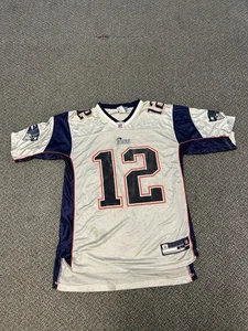 Reebok Tom Brady Men's Football Jersey New England Patriots #12 Gray Blue Large - Picture 1 of 9