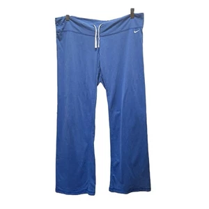 NIKE Athletic Dept Schlaghose Large blau Y2K leicht Vintage niedriger Bund Baumwolle - Bild 1 von 10
