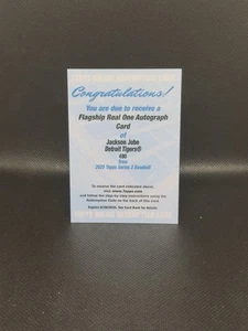 2025 Topps Series 2 Online Redemption Card Jackson Jobe RC Auto - Picture 1 of 3