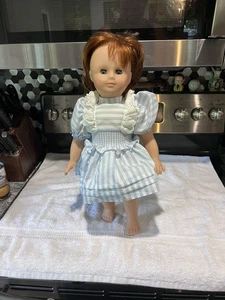 1980’s Gotz Doll Red Hair Blue Dress Eyes Open & Close Original Outfit - Picture 1 of 7