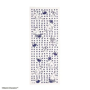 Moomin Indigo dot Tenugui Hand Towel Hanging Scroll Poster New from Japan - Picture 1 of 1