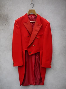 RED TOASTMASTER TAILCOAT 46" REGULAR £399-SUPERB QUALITY IN 100% WOOL! - Picture 1 of 4