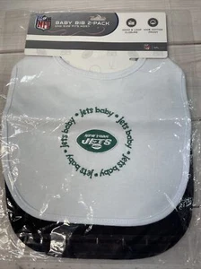 New York Jets Baby Bib, 2 Pack Bibs, Officially Licensed NFL Infant Gifts - Picture 1 of 6