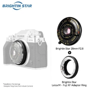 Brightin Star 28mm F2.8 Full Frame Lens+Leica M To XF Adapter For Fuji XF Mount - Picture 1 of 18