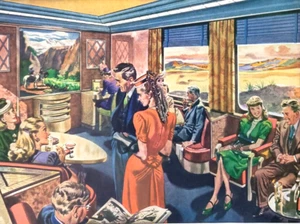 PRINT AD Pullman Standard Trains 1946 10,5x13 Observation Rail Car Santa Fe - Bild 1 von 2