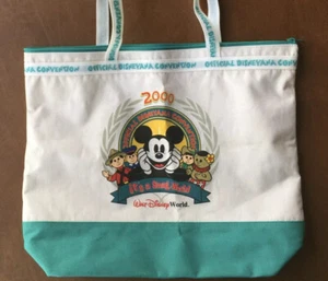 Oficial Convención Disneyana 2000 Its A Small World Lona Cremallera Bolso Disney World - Imagen 1 de 6