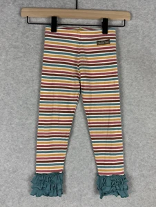 Matilda Jane Pants Girls 4 Red Green Yellow Ruffle Colorful Preppy - Picture 1 of 10