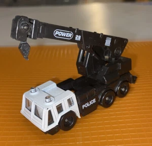 Vintage Unbranded 1980s Police Crane Truck Toy Diecast Car Original Rare Cop +++ - Picture 1 of 7