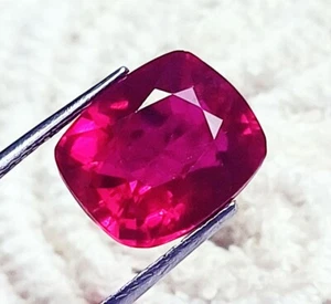 Loose Gemstone Natural Ruby 11.15 Ct Cushion Shape Certified - Picture 1 of 4
