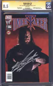 UNDERTAKER #6 CGC 8.5 WHITE PAGES // SIGNED BY MARK CALAWAY CHAOS COMICS 1999 - Picture 1 of 2