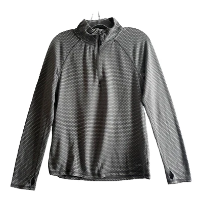 Eddie Bauer Suéter Chaqueta Mujer Grande Gris 1/4 Cremallera Reflector Panal Largo Foto 1 de 4