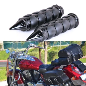 1" Motorcycle Spike Handlebar Hand Grips For Honda VTX 1800 1300 VT ACE 750 1100 - Picture 1 of 12