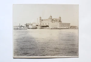 antique ellis island photograph immigration building | americana silver gelatin - Picture 1 of 9