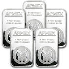 1 oz Silver Bar - APMEX ( Lot of 5 Bars)