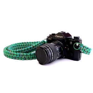 NEW GREEN CAMERA 48" NECK STRAP POLYPROPYLENE DSLR MIRRORLESS SONY CANON FUJI - Picture 1 of 11