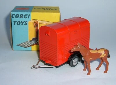 Corgi Giocattoli No. 102, Rice's Rimorchio per Pony Con Pony Superbo Mint - Immagine 1 di 4