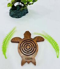 Tortoise shape Wooden Labyrinth Board Game Ball in a Maze Puzzle Toy / Puzzle G